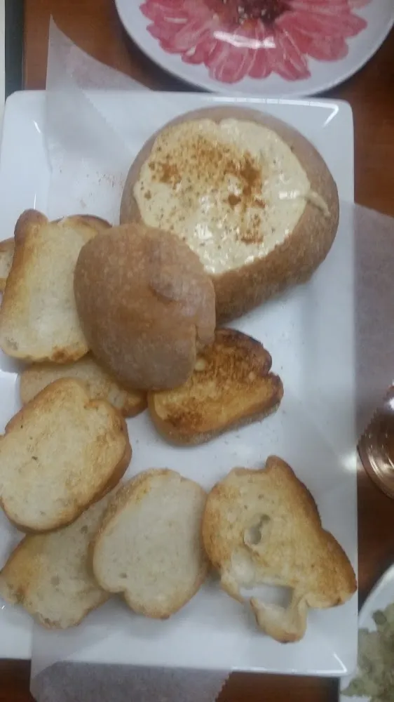 Stefano's Crab Dip Bread Bowl Special